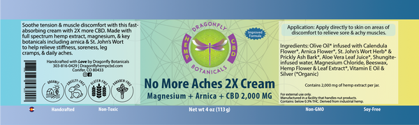 Buy No More Aches Full Spectrum Hemp CBD Soreness Relief Cream