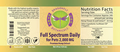 CBD for Pets - Full Spectrum Daily CBD Hemp Oil for Pets
