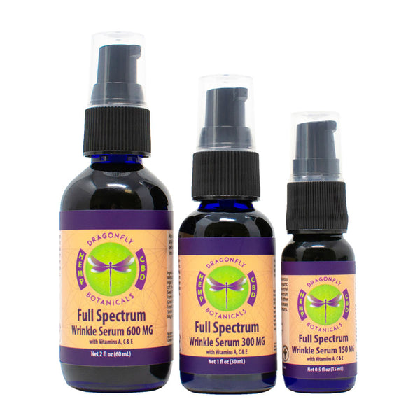 Full Spectrum Wrinkle Serum with Vitamins A, E & C - CBD Oil