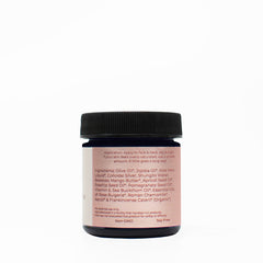 rose & chamomile luxury facial cream with smooth texture and golden color